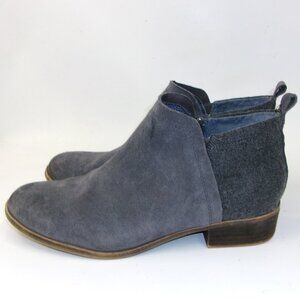 TOMS Deia Women’s Shoes 10 Ankle Boots Suede Leather Slip On Booties Zip Comfort